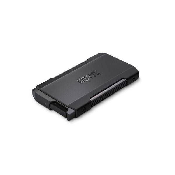 Die SSD wird in das SSD-Gehäuse Pro-Blade Transport mit USB-C-Anschluss eingeschoben. (Bild: Western Digital)