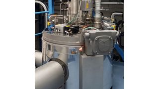 Vertikaler Schnellmischer der Baureihe Flexline (Bild: MTI Mischtechnik)