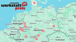 Die Rundreise konzentriert sich in diesem Jahr weitestgehend auf die Mitte der Repbulik – mit dem einen Ausreißer ganz im Norden.  (Bild: Screenshot Google Maps)