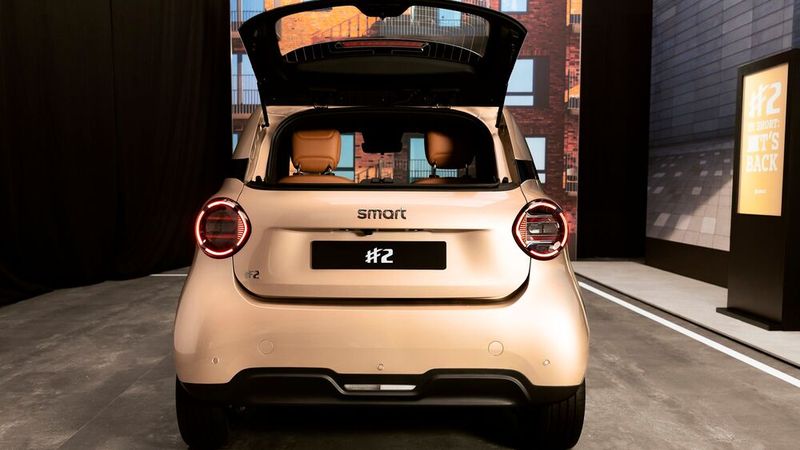 Wie beim Fortwo öffnet die Heckscheibe des #2 nach oben. (Bild: Smart)