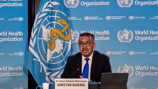WHO Director-General Dr Tedros Adhanom Ghebreyesus gave an update on the report of the 2nd meeting of the IHR Emergency Committee regarding the multi-country outbreak of monkeypox.  (Source: WHO /  Lindsay Mackenzie)
