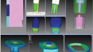 Bild 1: Optimierung eines Kaltumformteils mit Simufact-Forming. (Archiv: Vogel Business Media)