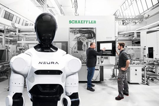 Schaeffler wird Humanoide von Neura in seinem globalen Produktionsnetzwerk einsetzen.(Bild:  Schaeffler/Domink Obertreis)