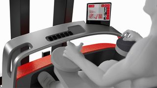 Während der Fahrer einsteigt, werden Sitzposition, Displayanzeige und Sprache automatisch auf seine individuellen Anforderungen eingestellt. Die dazu notwendigen Informationen sind auf dem sogenannten TaLindesman gespeichert, den er bei sich trägt. (Bild: Linde)