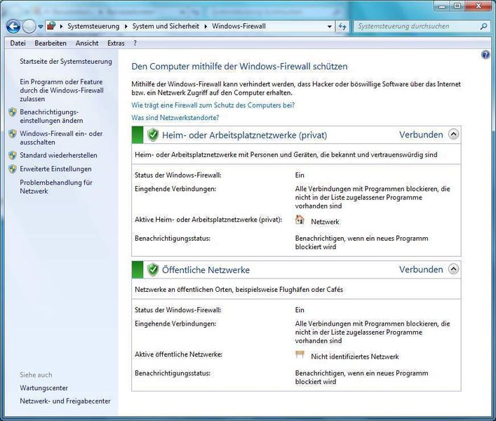Die Windows Firewall überwacht die Verbindung des Rechners zum Internet. (Archiv: Vogel Business Media)