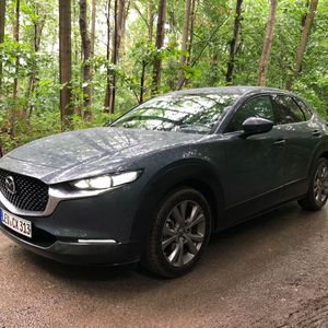Der Mazda CX-30 gefällt mit stimmigen Proportionen und markantem Gesicht.(Bild:  Jens Scheiner/»Automobil Industrie«)