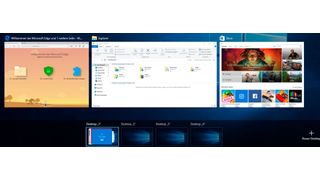 Die virtuellen Desktops in Windows 10 bieten zahlreiche Möglichkeiten zum effizienten Arbeiten. (Joos / Microsoft)