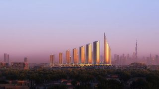 So soll die Skyline der „Mercedes-Benz gebrandeten Stadt“ in Dubai aussehen. (Bild: Mercedes-Benz AG)