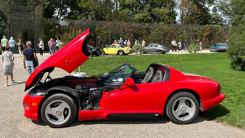 Auch der Dodge Viper kommt langsam in die Jahre. In Schwetzingen stand ein Exemplar aus 1994, also längst H-Kennzeichen-fähig. (Bild: Peter Diehl)