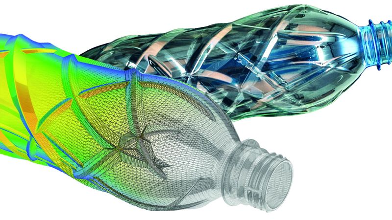 Werden komplexe technische Simulationen einer breiteren Anwendergruppe zugänglich gemacht, wird großes Potenzial für mehr Effizienz gehoben, wie auch die Flaschen-Designer-App von Krones zeigt. (Bild:  Krones)