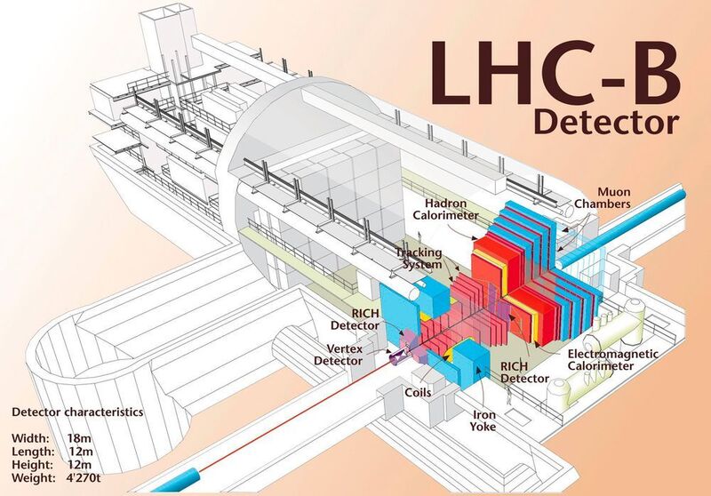 Der LHC-B Detektor (Bild: CERN)