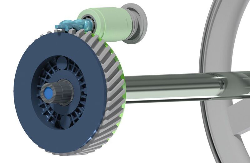 Stirnradgetriebe mit parallelen Achsen und einem Antriebsritzel i=30:1  (Maul Konstruktionen)