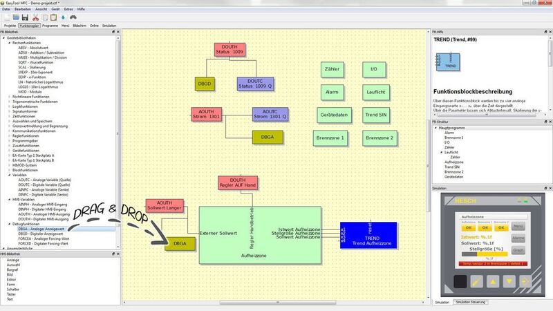 Das Softwareprogramm EasyTool MFC dient zur Konfiguration und Parametrierung (Hesch)