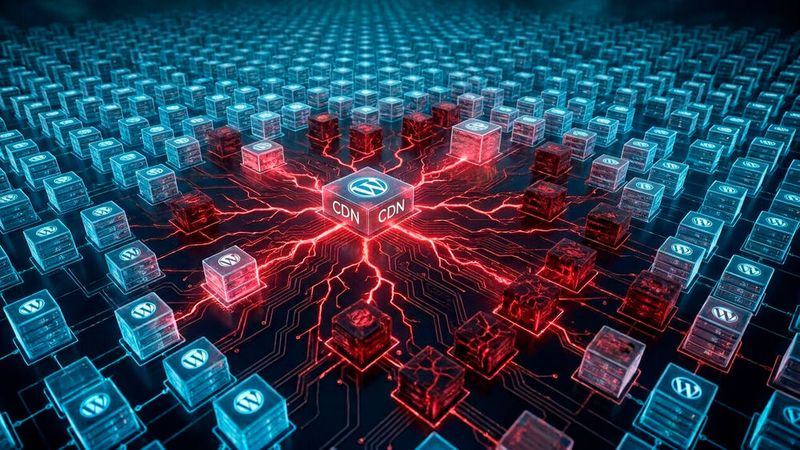 Manipulierte CDN-Skripte von Awesome Motive legten auf 1,2 Millionen WordPress-Seiten Admin-Konten an. Ein einziger gestohlener CDN-Schlüssel genügte als Angriffsvektor.(Bild:  Gemini / KI-generiert)