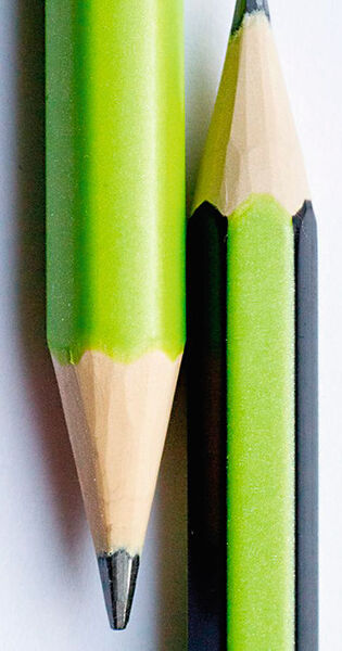 Der Schreibwarenhersteller Staedtler setzt für einige seiner Bleistifte WPC ein. Das spart Zedernholz, beschleunigt die Fertigung und sorgt für bruchsichere Produkte. (Staedtler)