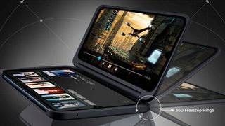 Ein Dual-Screen-Display statt einem faltbaren Display eröffnet andere Nutzungsmöglichkeiten. (LG)