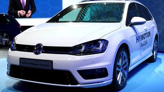 Volkswagen präsentierte auf der Los Angeles Autoshow in einer Weltpremiere den Golf Variant HyMotion. (Foto: Ampnet/Westermann)
