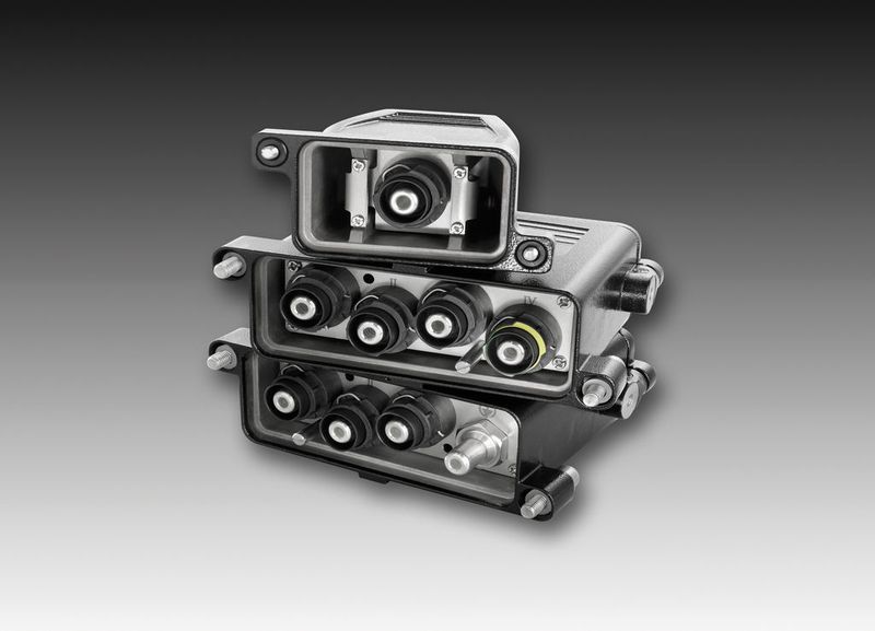 Der modulare Aufbau des Gesamtsystems ermöglicht eine Vielzahl unterschiedlicher Steckverbinder.  (Bild: Weidmüller)