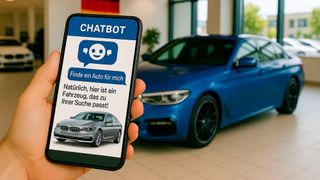 Mobile.de führt eine KI-Fahrzeugsuche mit Chatbot auf seiner Plattform ein (Symbolbild). (Bild: GPT Image Generator / KI-generiert)