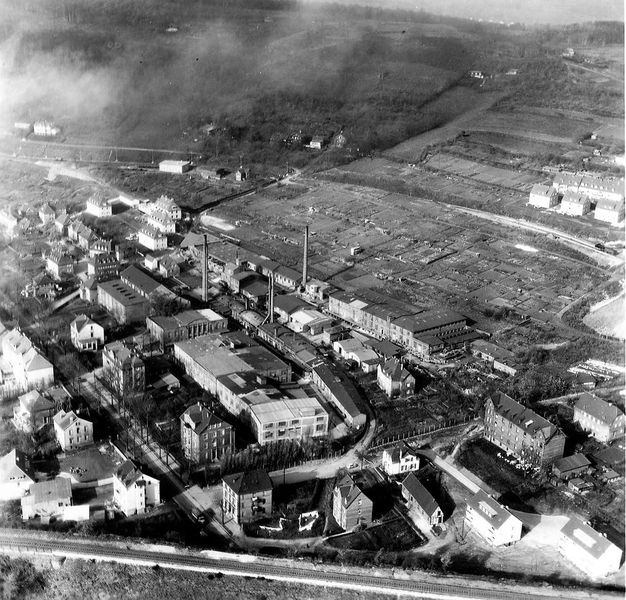 Luftaufnahme des Werksgeländes um 1960. (Dörken)