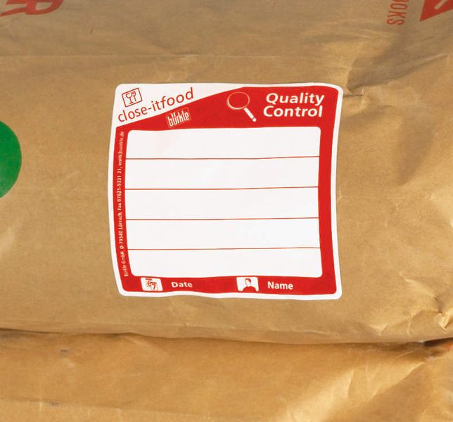 Verschluss-Siegel clos-itfood mit für Nahrungsmittel zugelassenem Klebstoff  (Bild: Bürkle)