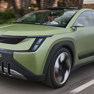Das Serienfahrzeug der Studie Skoda Vision 7S soll 2026 auf den Markt kommen.(Bild:  Skoda)