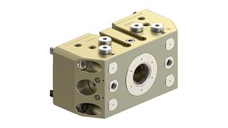 The light but compact miniature coupling is designed for small robots.  (Schunk)