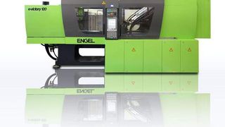 Mit der ENGEL e-victory 120 lassen sich endlosfaserverstärkte thermoplastische Verbundstrukturen im Spritzgussverfahren in Serie fertigen. (Bild: Engel)
