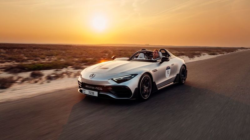 Der Mercedes-AMG Pure Speed ist ein verschärfter SL. (Bild: Benjamin Bessinger/SP-X)