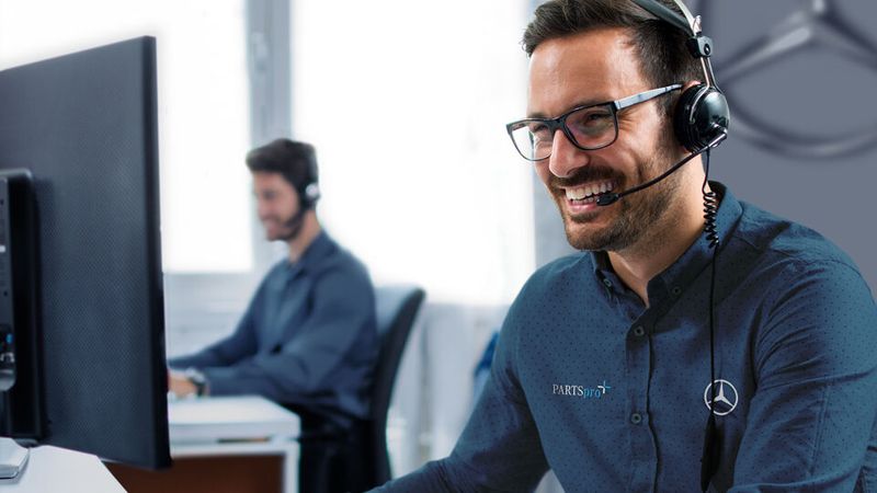 Ihr Carl Teile & Technik Infocenter – für PARTSpro+ Kunden exklusiv erreichbar.  (Bild: Mercedes-Benz AG)