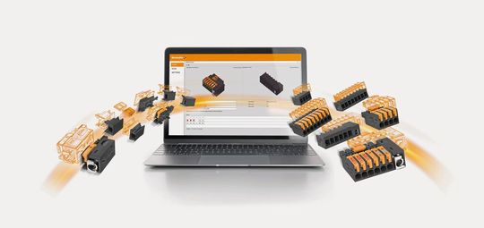 Bild 2: Der Weidmüller Configurator beschleunigt die Auswahl, Projektierung und Bestellung von  OMNIMATE 4.0 Steckverbindern.(Bild:  Weidmüller)