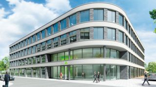 Dimension Data zieht mit der Deutschlandzentrale im April 2014 von Oberursel nach Bad Homburg um, wo gerade ein modernes Firmengebäude entsteht. (Quelle: Dimension Data)
