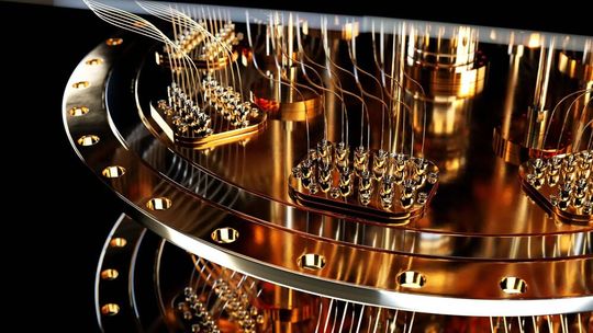 Typische Quantencomputer (hier ein Ausschnitt) sind ziemlich groß und nicht überall einsetzbar. Das wollen die Experten von Quantum Brilliance und ParityQC per Projektarbeit ändern, die den mobilen, bei Zimmertemperatur funktionierenden Quantecomputer zum Ziel hat.(Bild:  Z. Brausenfeld)