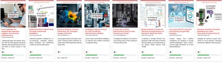Le catalogue en ligne du CoBooster permet aux entreprises d'identifier des projets pour partager les risques et les coûts de l'innovation. (Source : CoBooster)