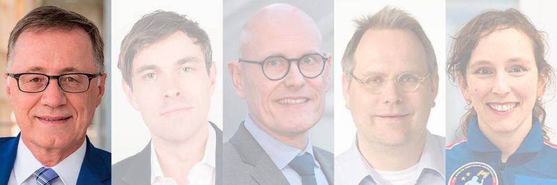 Die Keynote-Speaker Prof. Dr.-Ing. Wilhelm Bauer, Prof. Dr. Marco Gercke, Dr. Klaus Höffgen, Pascal Matzke und Dr. Suzanna Randall [v.l.n.r] des Enterprise Workspace Summits im Portrait. Heute: der "Übermorgenmacher" Prof. Dr.-Ing. Wilhelm Bauer.(Bild:  VIT [M])