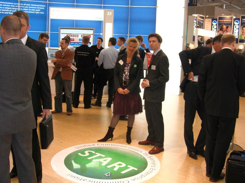 Der grüne Punkt von Siemens Enterprise Communications soll signalisieren, dass Kunden des Unternehmens schon heute integrierte Kommunikation und Collaboration operativ einsetzen können. (Archiv: Vogel Business Media)