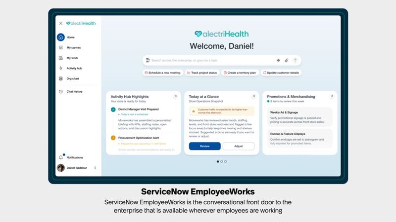 Die täglichen Aufgaben auf einem Blick mit EmployeeWorks. (Bild: ServiceNow)
