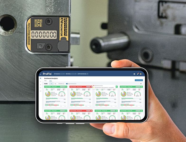 Progressive’s CVe Monitor RT and Profile provide 24/7 performance data streaming for instant visibility of your tool’s activity from anywhere in the world.  (Source: Progressive Components)