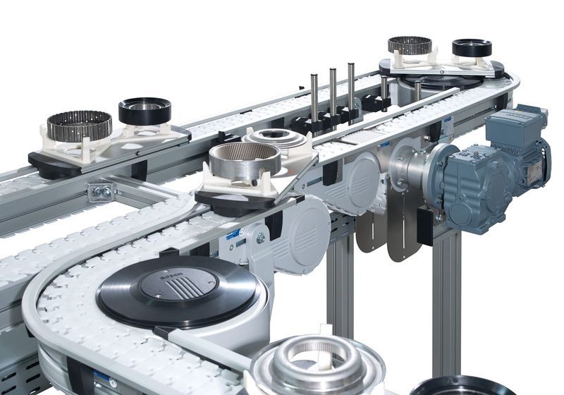 Das modulare Kettenfördersystem Vario Flow Plus ist universell und schnell einsetzbar, lässt sich leicht planen, montieren und besonders leise und verschleißarm betreiben. (Bild: Bosch Rexroth)