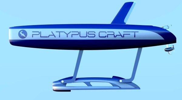 Das elektrisch betriebene Freizeit-Boot Platypus: Es verbindet die zwei Wassersportarten Bootfahren und Tauchen. (Platypus)