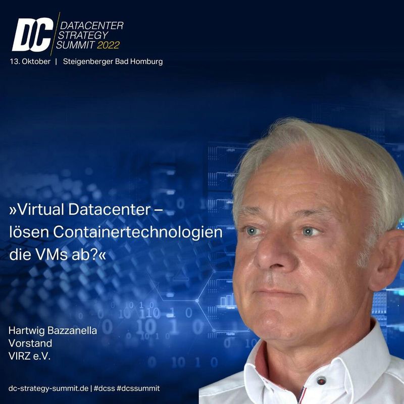 Hartwig Bazzanella zeigt Versionen künfiger IT und Datacenter auf. 