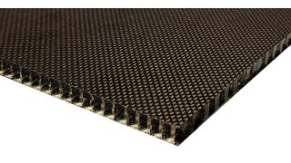 This is a semi-finished product made from thermoplastic cover layers reinforced with carbon fibers and a honeycomb core made from the high-performance plastic PEI. Researchers at the Fraunhofer IMWS have thus succeeded in changing the future of aircraft rudders ... (Image:Econcore / Thermhex)