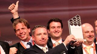 Gleich zweimal konnte Jungheinrich jubeln. In der 2016 erstmals ausgetragenen Kategorie “Special Vehicle" siegte der EJQ 325. In der Kategorie “Warehouse Truck highlifter" der im Frühjahr 2015 vorgestellte 80-Volt-Hochregalstapler EKX 516. (Hofmann)