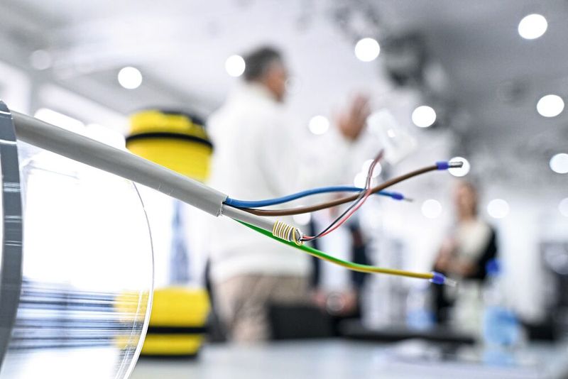 Die eigens für aerocom entwickelte Sonderleitung von LAPP wird am Rohrsystem der Rohrpostanlagen entlang verlegt. (Bild: Lapp)