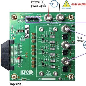 Bild 3:  Anschlussdiagramm des EPC91124, konfiguriert als Antriebswechselrichter.(Bild:  Efficient Power Conversion (EPC))