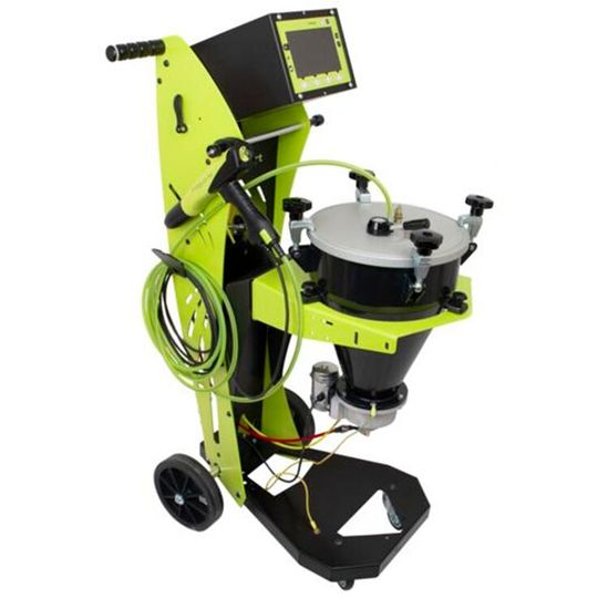 Inocart NDT von Sames: das manuelle Pulver-Komplettpaket für eine hochwertige Pulverbeschichtung.(Bild:  Emerson)