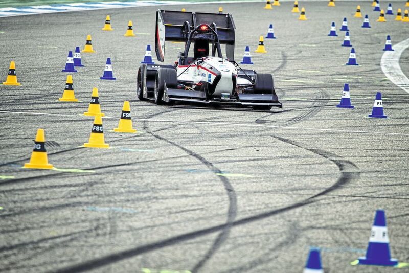 Die Wettbewerbsklasse „autonomes Fahren“ – die Formula Student Driverless (FSD) fand 2017 erstmalig statt. (Formula Student Germany/Schulz)
