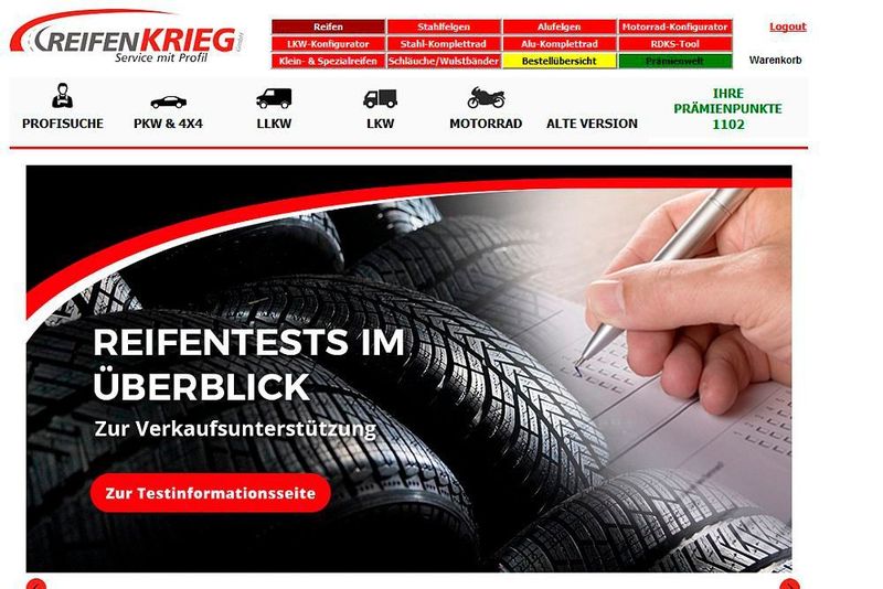 Eine wertvolle Beratungshilfe für die Kunden ist die Reifentest-Datenbank von Reifen Krieg. (Reifen Krieg)