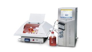 Bei der Einweg-Bioreaktor-Produktlinie Biostat CultiBag RM wird die Zellkultur durch Wellenbewegungen gemischt (Wave Bioreactor). (Archiv: Vogel Business Media)