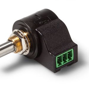 Lock nutzt für seine Elektroantriebe unter anderem eine angepasste Version des Multiturn-Drahtpotentiometers AL17 von Megatron (im Bild die Version mit Klemmleiste).